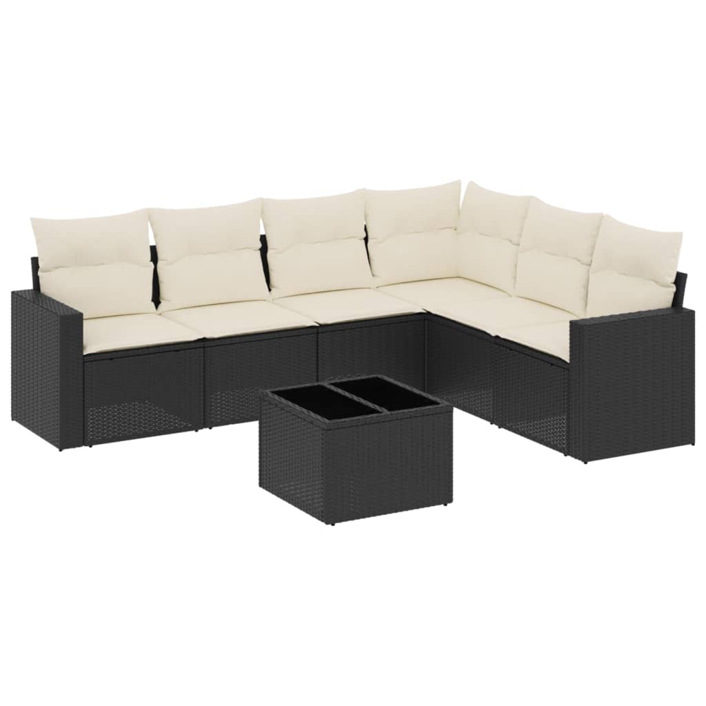 8721102303289_a_en_hd_1 vidaXL 7 Piece Garden Sofa Set with Cushions Black Poly Rattan - Image 2