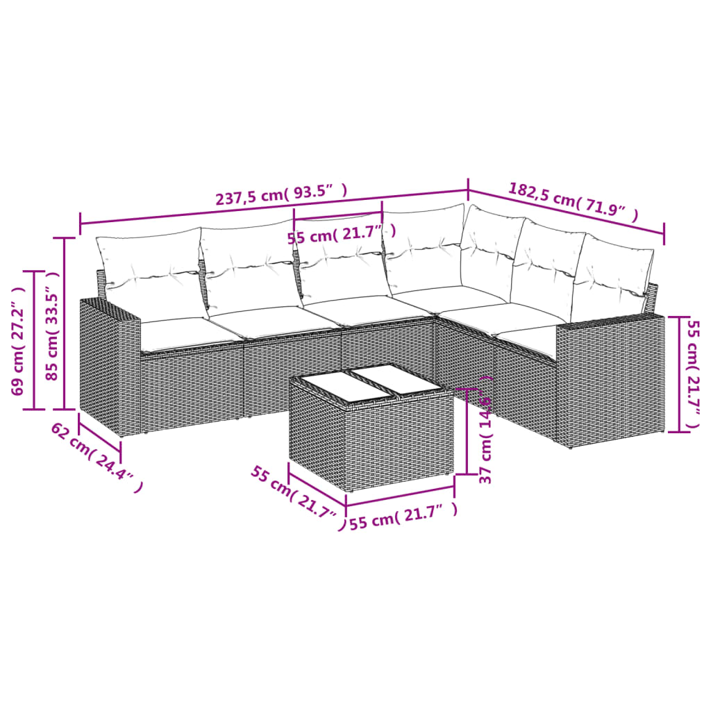 8721102303289_g_en_hd_1 vidaXL 7 Piece Garden Sofa Set with Cushions Black Poly Rattan - Image 3