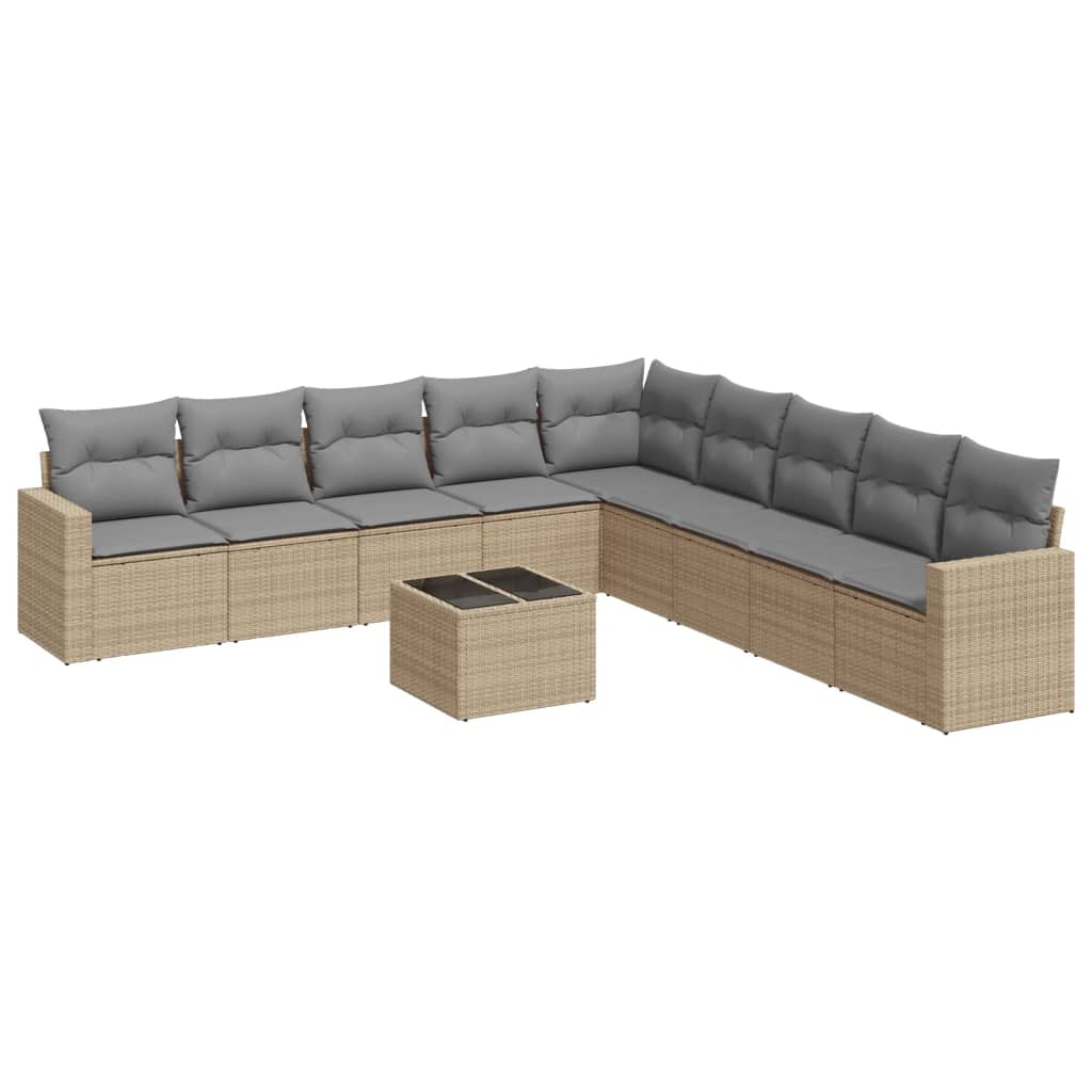 8721102304118_a_en_hd_1 vidaXL 10 Piece Garden Sofa Set with Cushions Beige Poly Rattan - Image 2