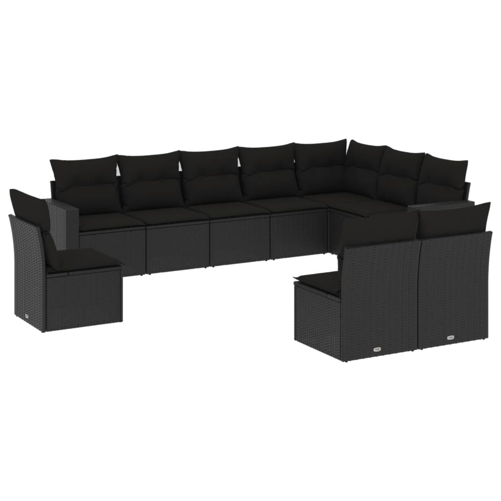 8721102304170_a_en_hd_1 vidaXL 10 Piece Garden Sofa Set with Cushions Black Poly Rattan - Image 2