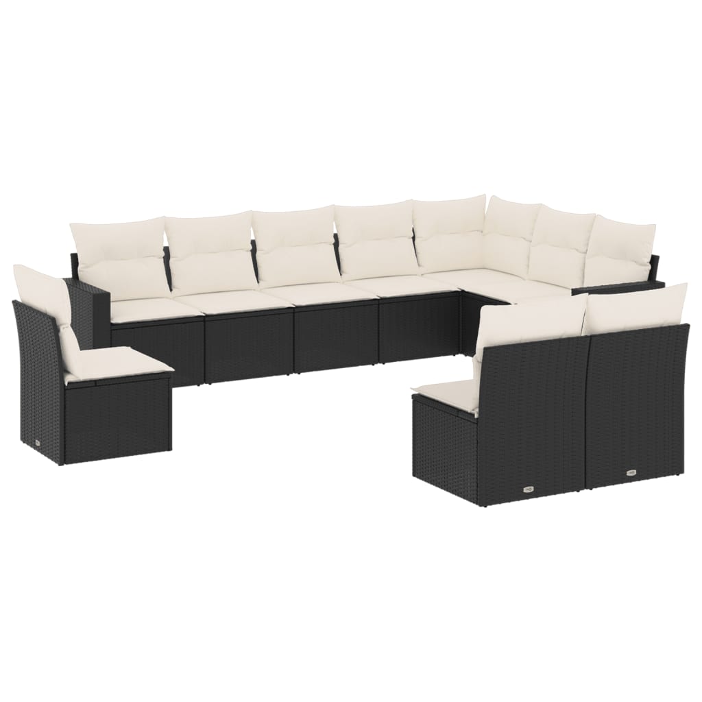 8721102304187_a_en_hd_1 vidaXL 10 Piece Garden Sofa Set with Cushions Black Poly Rattan - Image 2