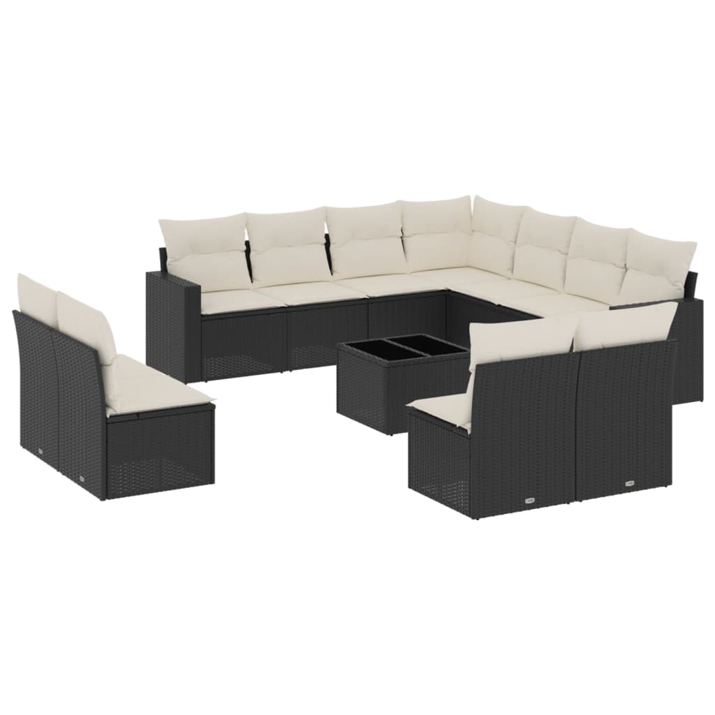 8721102304484_a_en_hd_1 vidaXL 12 Piece Garden Sofa Set with Cushions Black Poly Rattan - Image 2