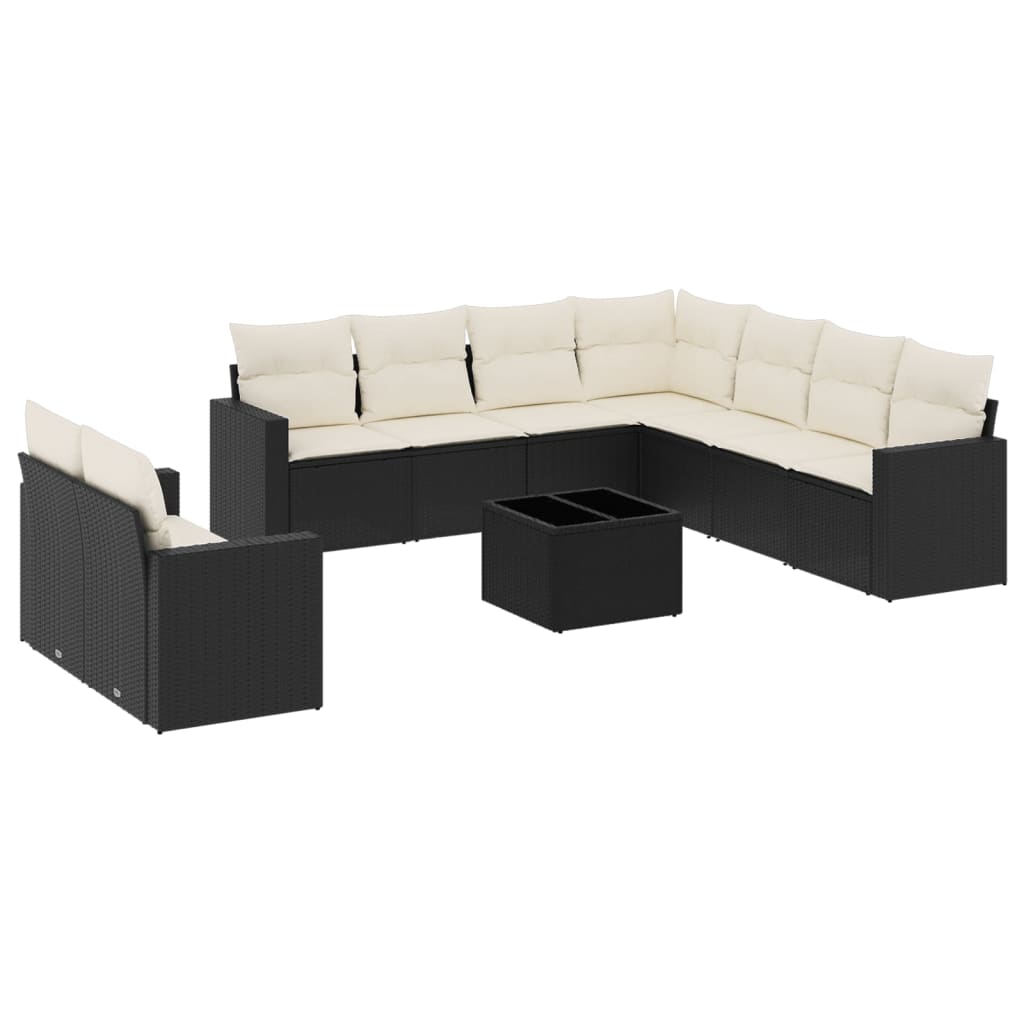 8721102304682_a_en_hd_1 vidaXL 10 Piece Garden Sofa Set with Cushions Black Poly Rattan - Image 2