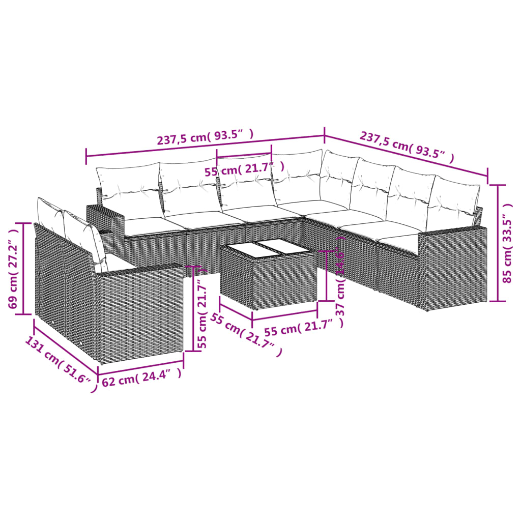 8721102304712_g_en_hd_1 vidaXL 10 Piece Garden Sofa Set with Cushions Beige Poly Rattan - Image 3