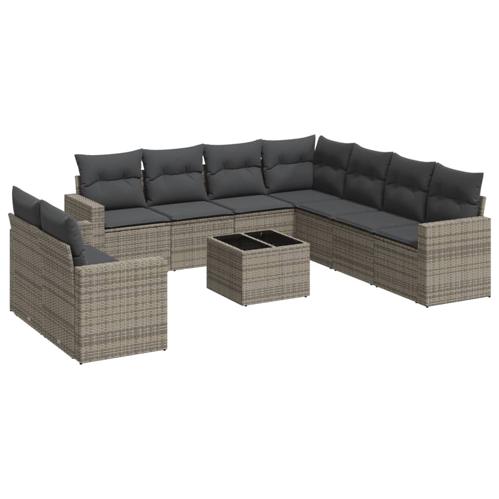 8721102304729_a_en_hd_1 vidaXL 10 Piece Garden Sofa Set with Cushions Grey Poly Rattan - Image 2