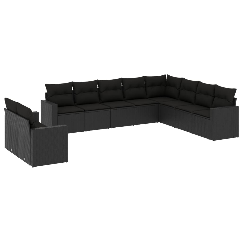 8721102304774_a_en_hd_1 vidaXL 10 Piece Garden Sofa Set with Cushions Black Poly Rattan - Image 2