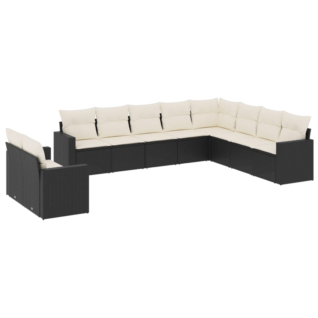8721102304781_a_en_hd_1 vidaXL 10 Piece Garden Sofa Set with Cushions Black Poly Rattan - Image 2