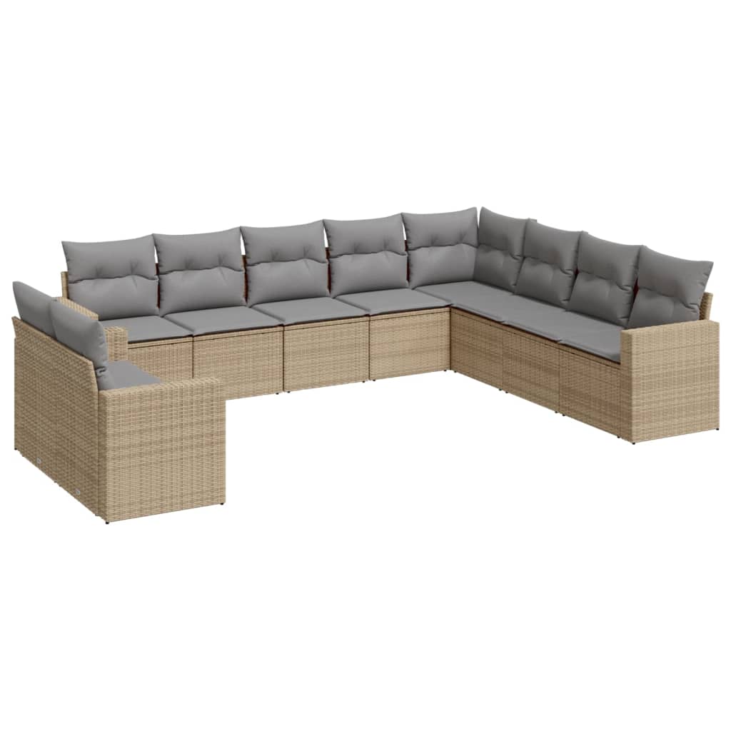 8721102304811_a_en_hd_1 vidaXL 10 Piece Garden Sofa Set with Cushions Beige Poly Rattan - Image 2