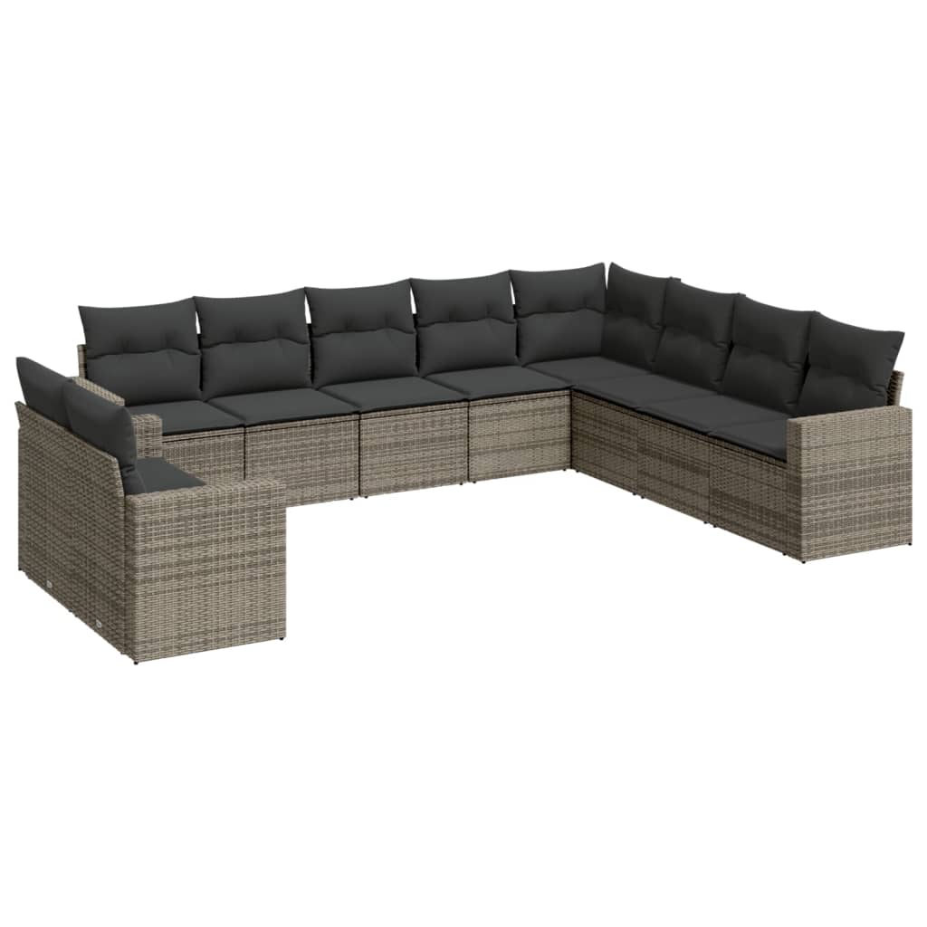 8721102304828_a_en_hd_1 vidaXL 10 Piece Garden Sofa Set with Cushions Grey Poly Rattan - Image 2