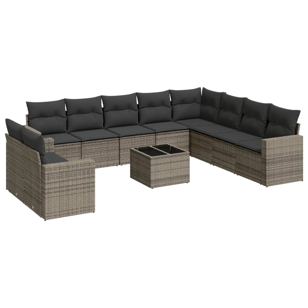 8721102304927_a_en_hd_1 vidaXL 11 Piece Garden Sofa Set with Cushions Grey Poly Rattan - Image 2