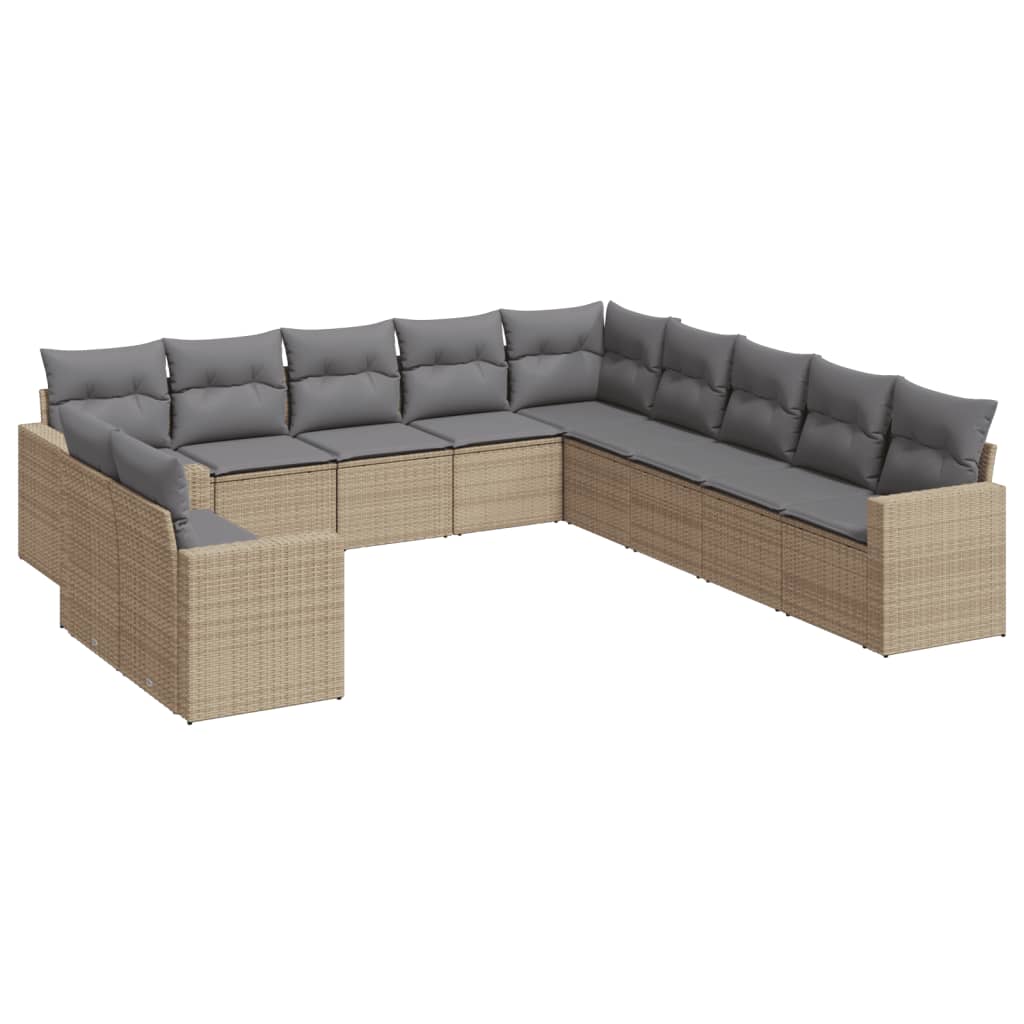 8721102305016_a_en_hd_1 vidaXL 11 Piece Garden Sofa Set with Cushions Beige Poly Rattan - Image 2