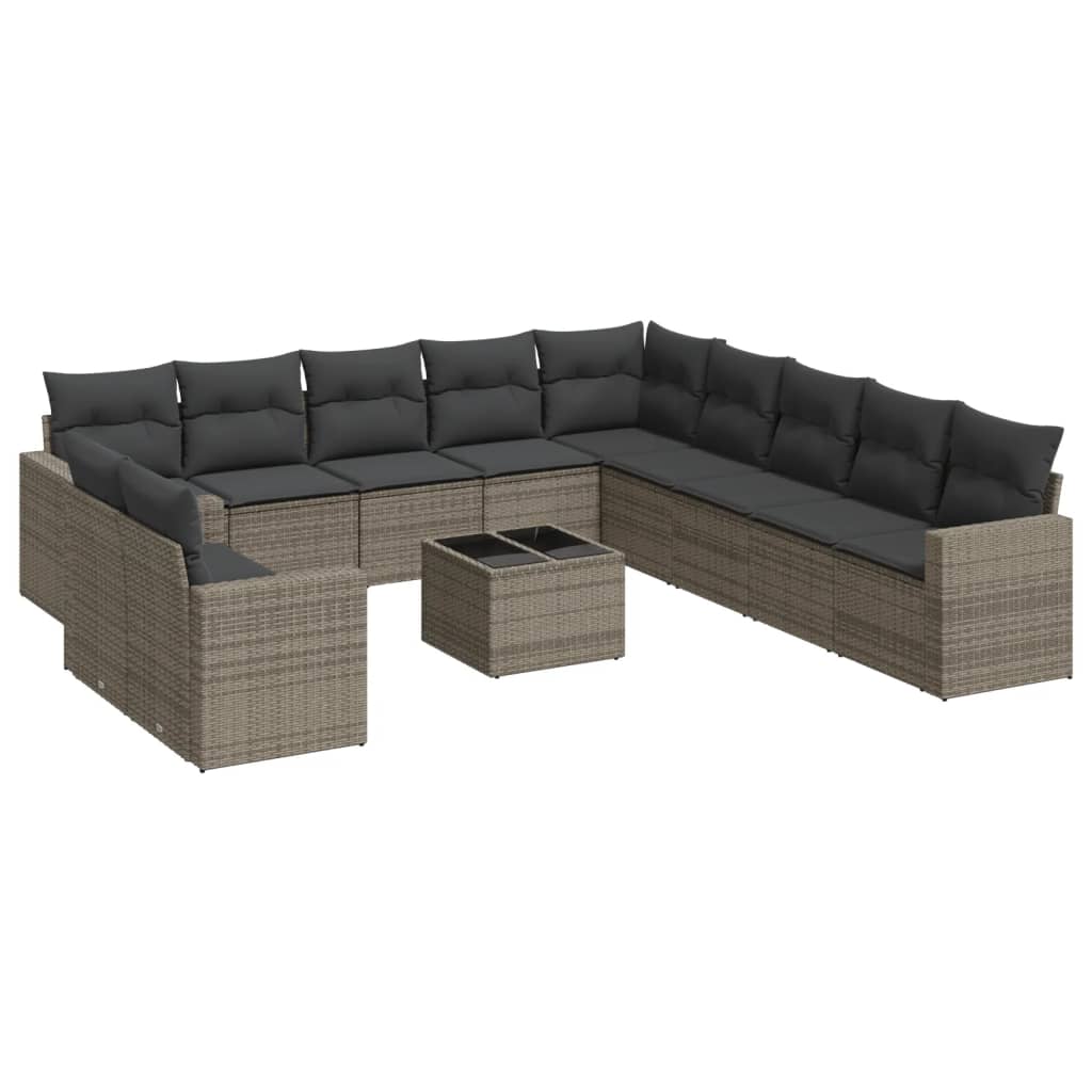 8721102305122_a_en_hd_1 vidaXL 12 Piece Garden Sofa Set with Cushions Grey Poly Rattan - Image 2