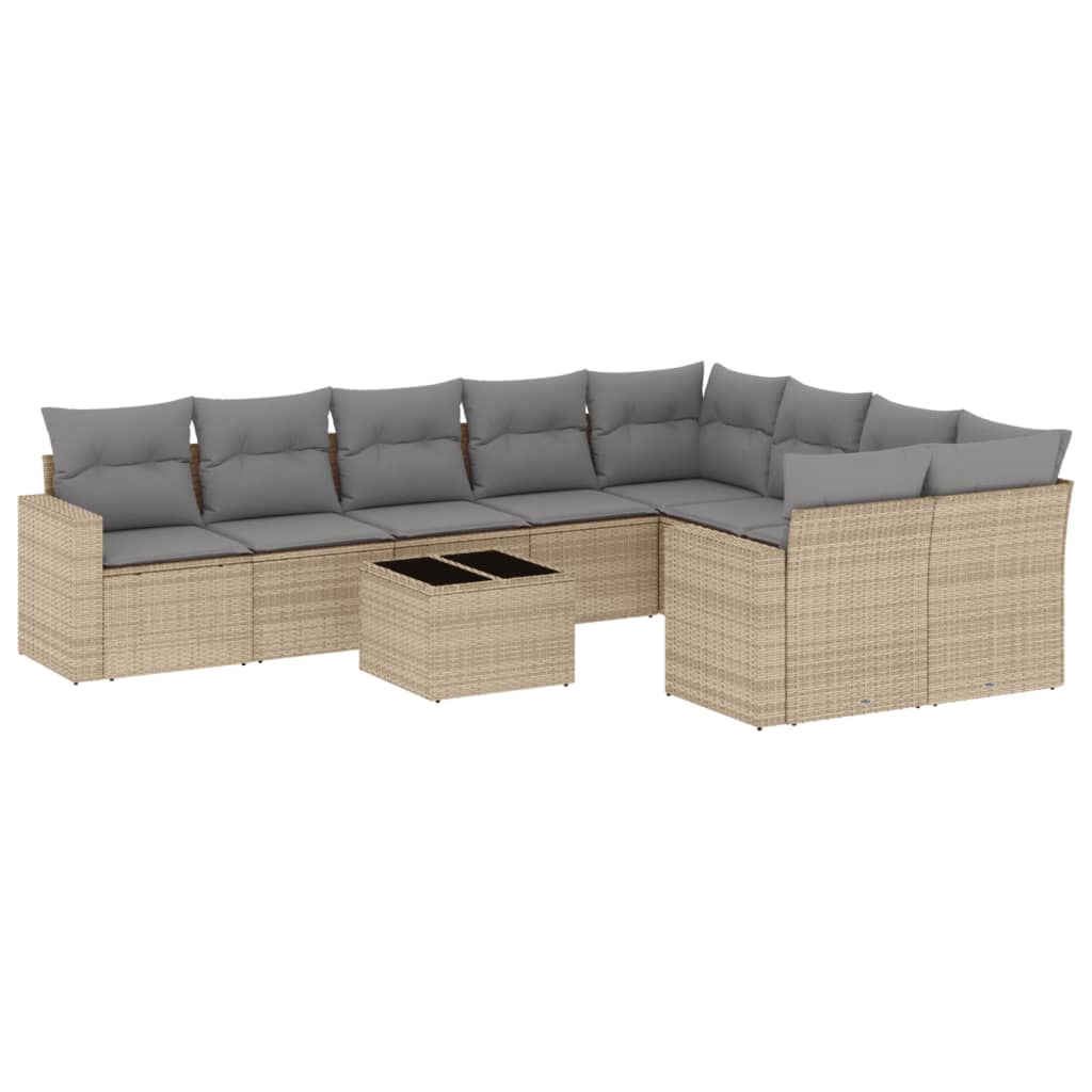 8721102307614_a_en_hd_1 vidaXL 10 Piece Garden Sofa Set with Cushions Beige Poly Rattan - Image 2