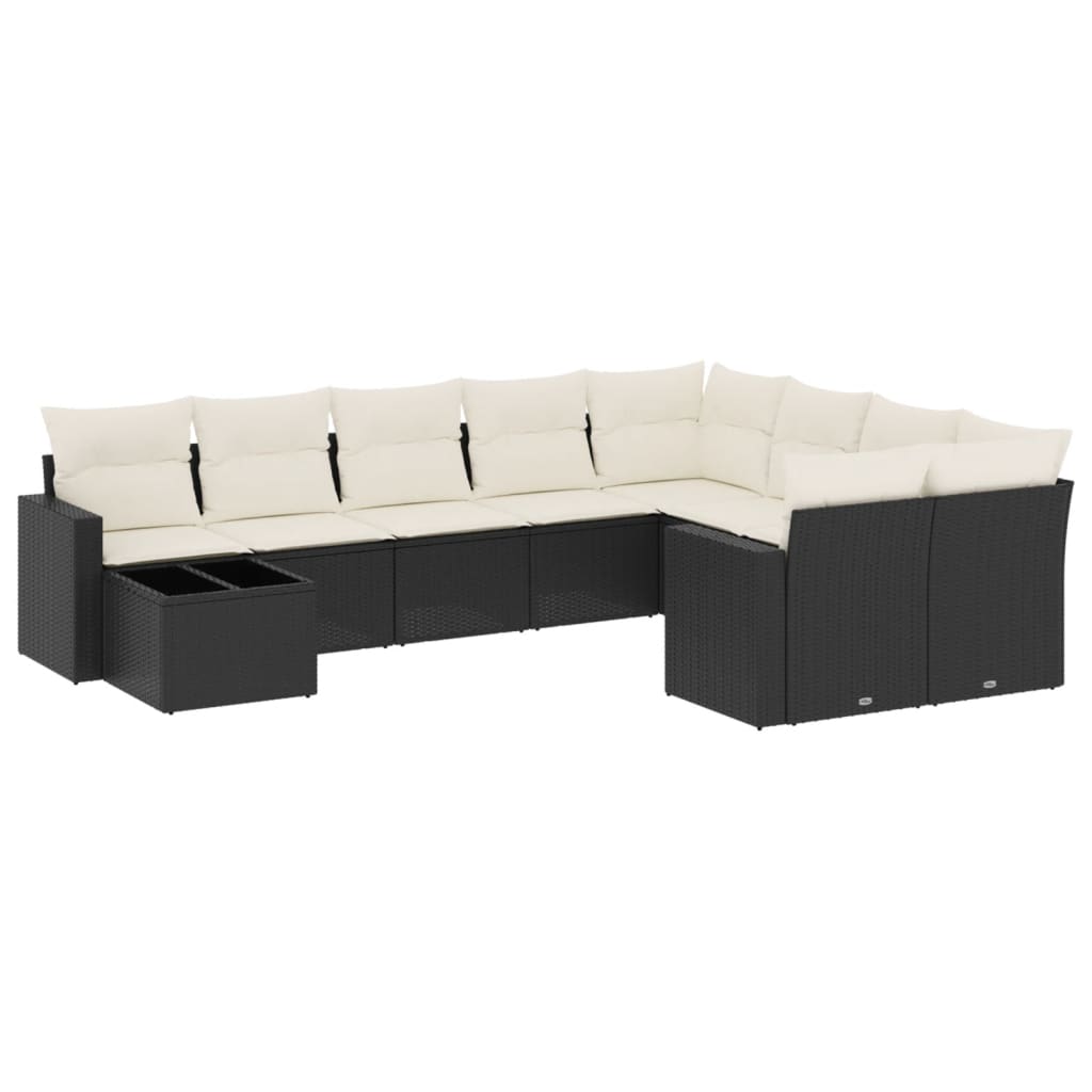 8721102307683_a_en_hd_1 vidaXL 10 Piece Garden Sofa Set with Cushions Black Poly Rattan - Image 2