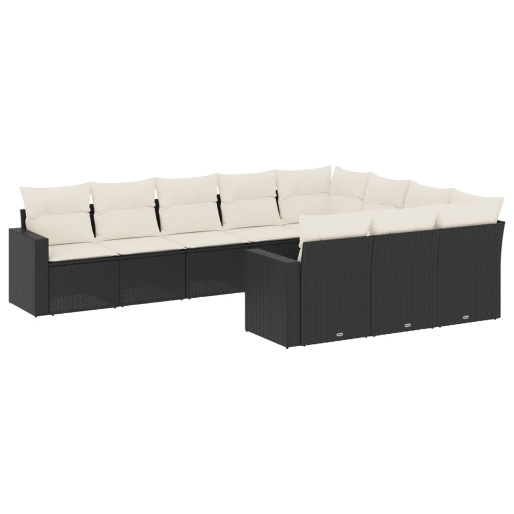 8721102307980_a_en_hd_1 vidaXL 10 Piece Garden Sofa Set with Cushions Black Poly Rattan - Image 2