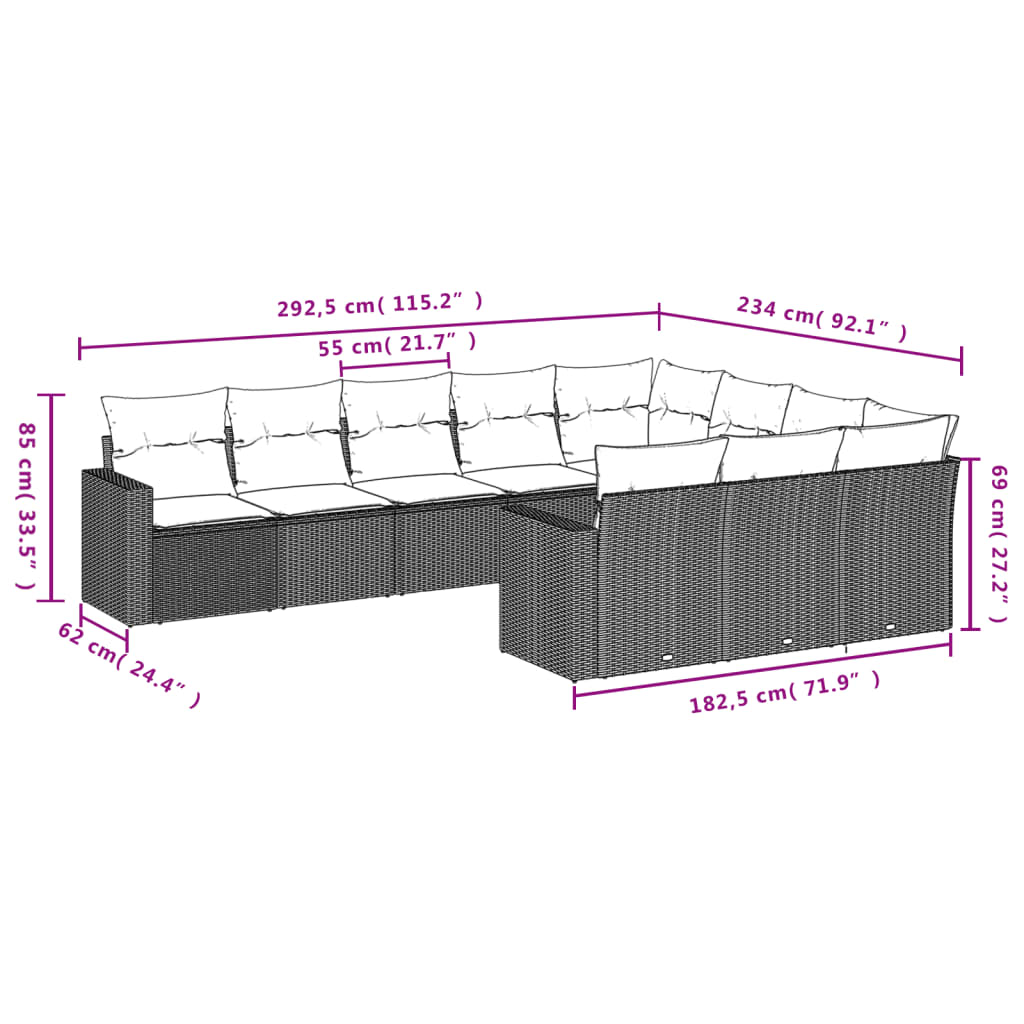 8721102308017_g_en_hd_1 vidaXL 10 Piece Garden Sofa Set with Cushions Beige Poly Rattan - Image 3