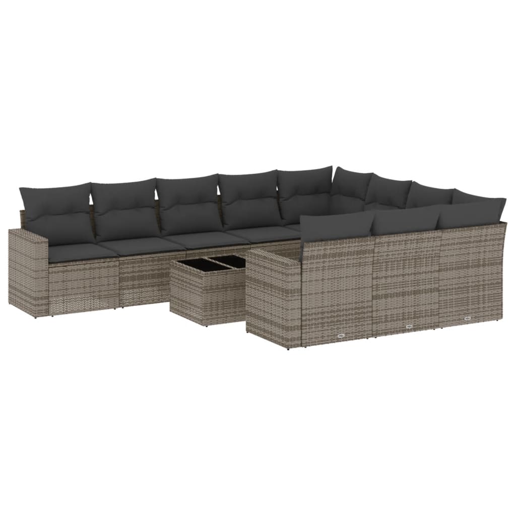 8721102308123_a_en_hd_1 vidaXL 11 Piece Garden Sofa Set with Cushions Grey Poly Rattan - Image 2