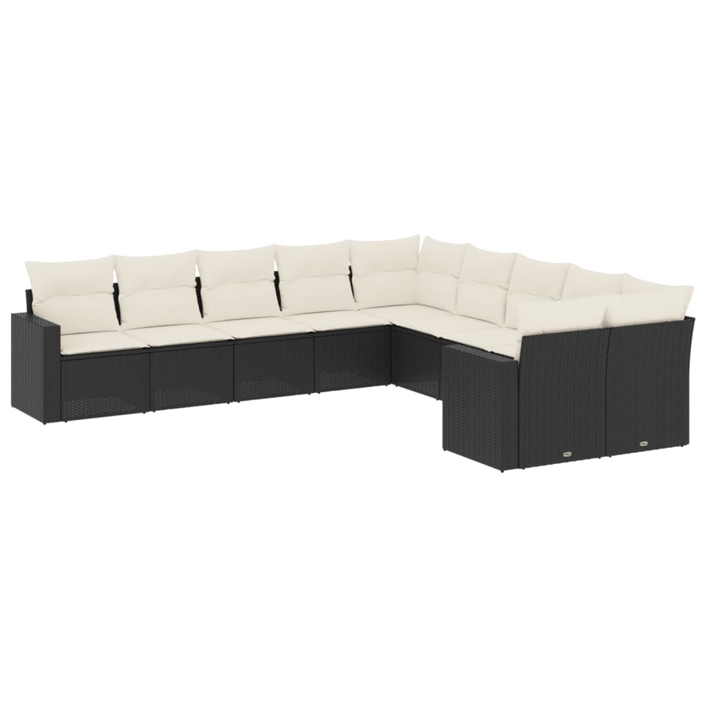 8721102308185_a_en_hd_1 vidaXL 10 Piece Garden Sofa Set with Cushions Black Poly Rattan - Image 2