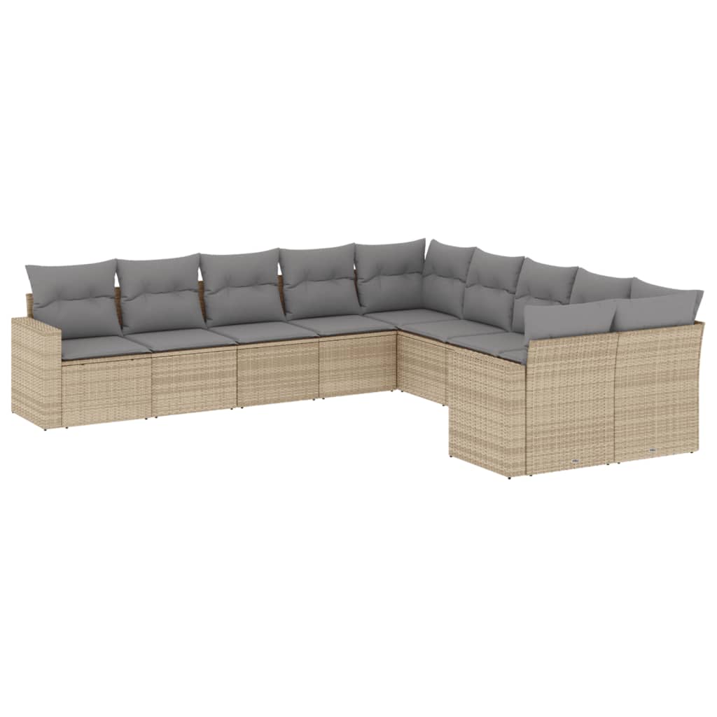 8721102308215_a_en_hd_1 vidaXL 10 Piece Garden Sofa Set with Cushions Beige Poly Rattan - Image 2