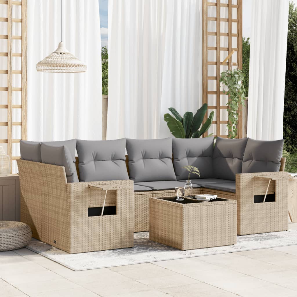 8721102312311_m_en_hd_1 vidaXL 7 Piece Garden Sofa Set with Cushions Beige Poly Rattan - Image 1