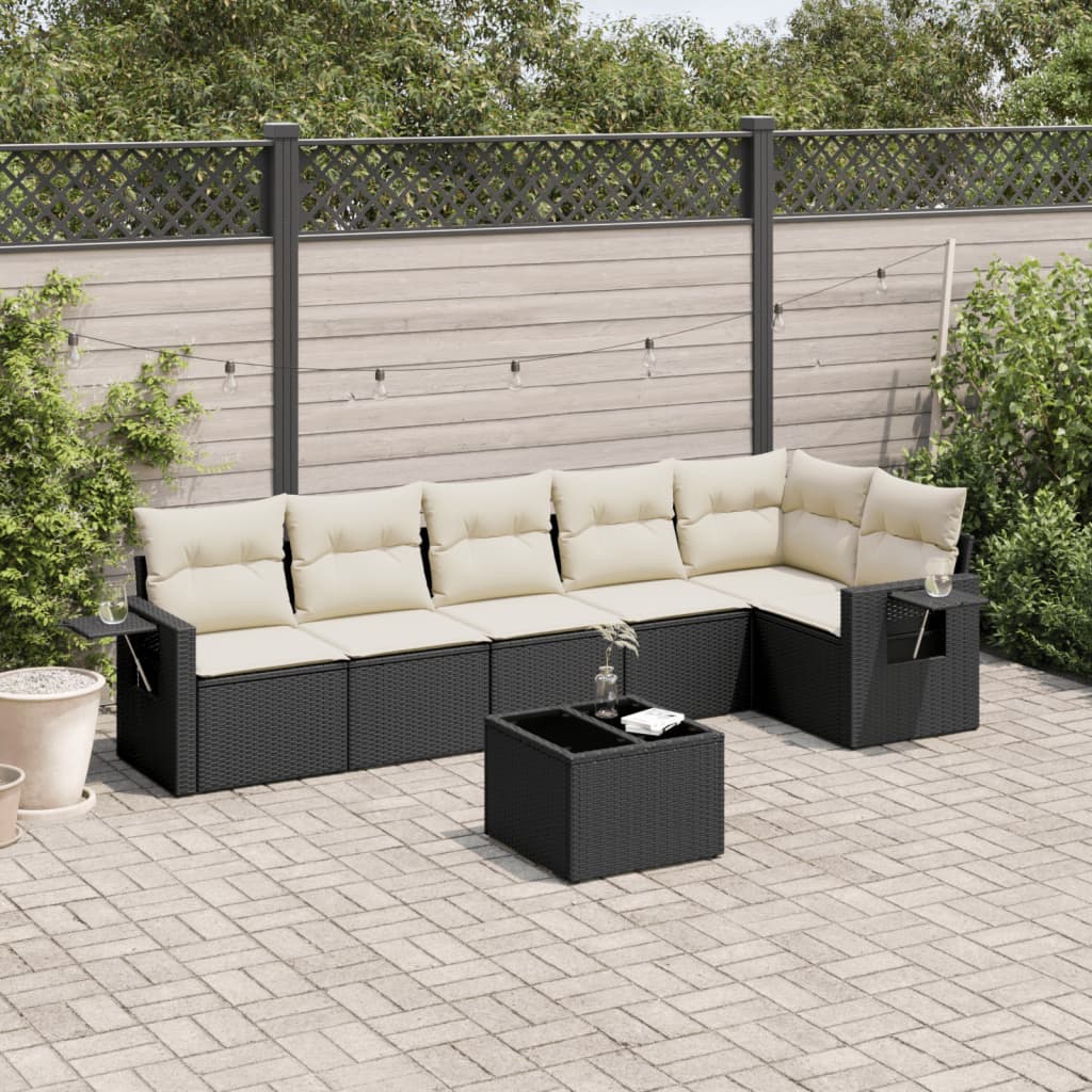 8721102315084_m_en_hd_1 vidaXL 7 Piece Garden Sofa Set with Cushions Black Poly Rattan - Image 1
