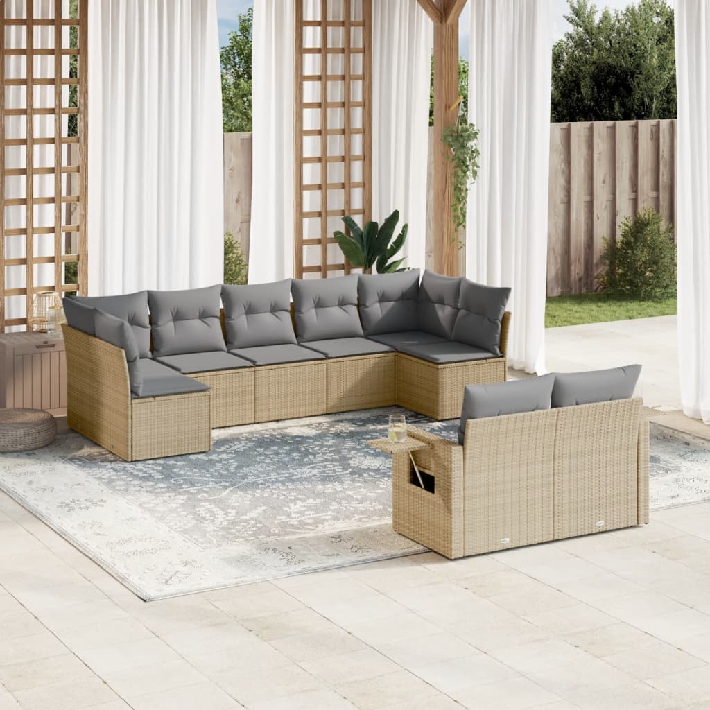 8721102319310_m_en_hd_1 vidaXL 9 Piece Garden Sofa Set with Cushions Beige Poly Rattan - Image 1