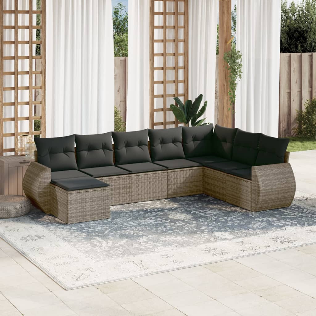 8721102330728_m_en_hd_1 vidaXL 8 Piece Garden Sofa Set with Cushions Grey Poly Rattan - Image 1