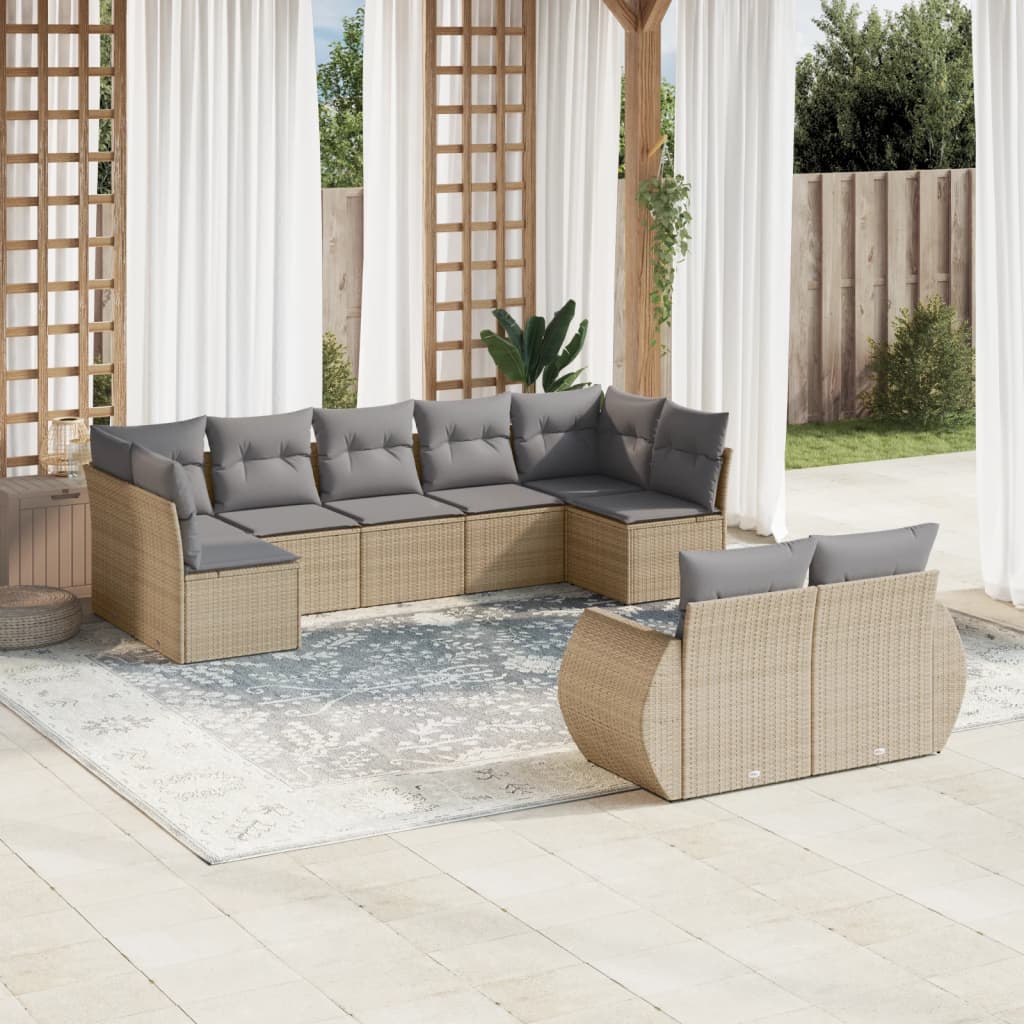 8721102331312_m_en_hd_1 vidaXL 9 Piece Garden Sofa Set with Cushions Beige Poly Rattan - Image 1