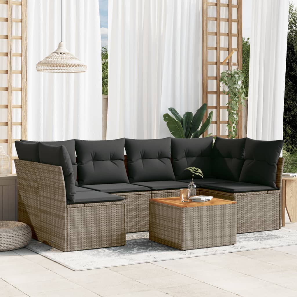 8721102348631_m_en_hd_1 vidaXL 7 Piece Garden Sofa Set with Cushions Grey Poly Rattan - Image 1