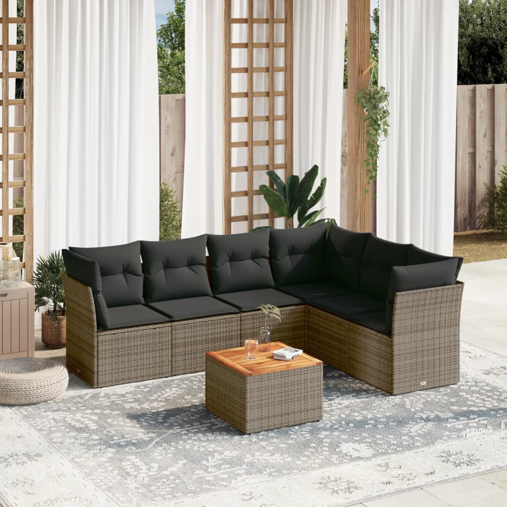 8721102349614_m_en_hd_1 vidaXL 7 Piece Garden Sofa Set with Cushions Grey Poly Rattan - Image 1