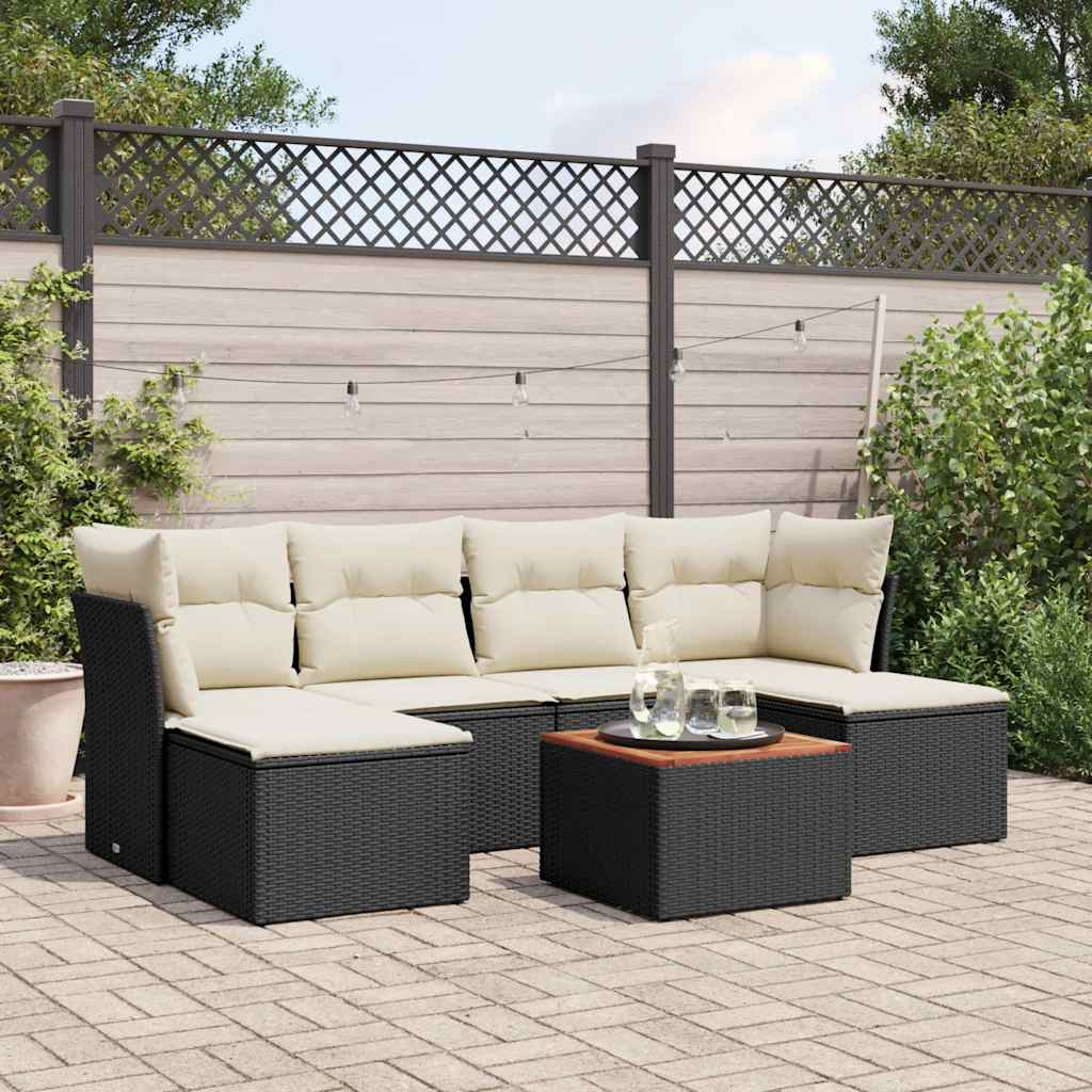 8721102350696_m_en_hd_1 vidaXL 7 Piece Garden Sofa Set with Cushions Black Poly Rattan - Image 1