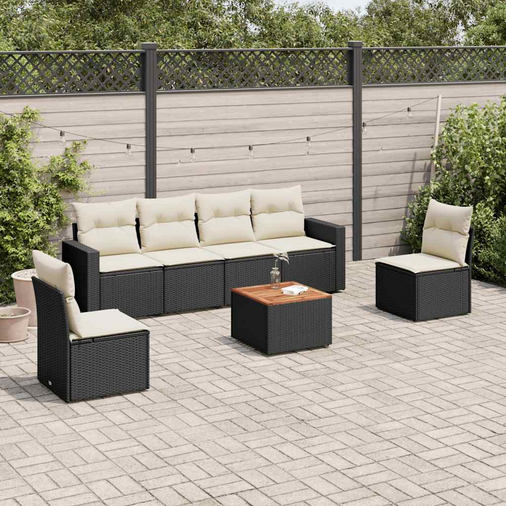 8721102353703_m_en_hd_1 vidaXL 7 Piece Garden Sofa Set with Cushions Black Poly Rattan - Image 1