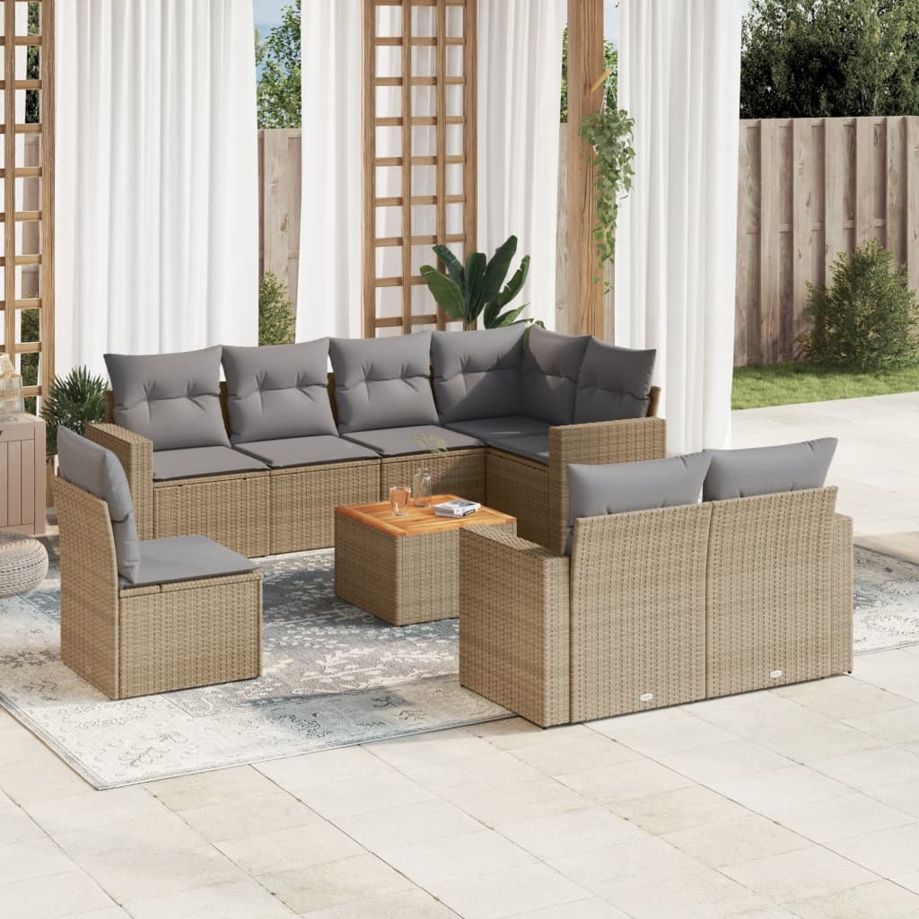 8721102355202_m_en_hd_1 vidaXL 9 Piece Garden Sofa Set with Cushions Mix Beige Poly Rattan - Image 1