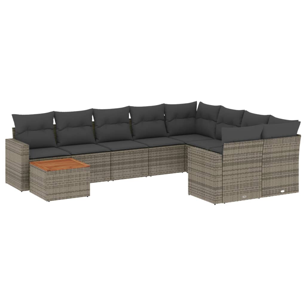 8721102355912_a_en_hd_1 vidaXL 10 Piece Garden Sofa Set with Cushions Grey Poly Rattan - Image 2