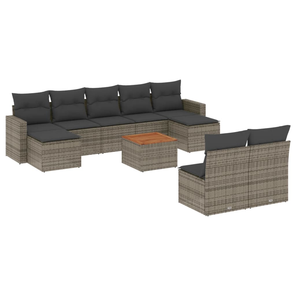 8721102356261_a_en_hd_1 vidaXL 10 Piece Garden Sofa Set with Cushions Grey Poly Rattan - Image 2