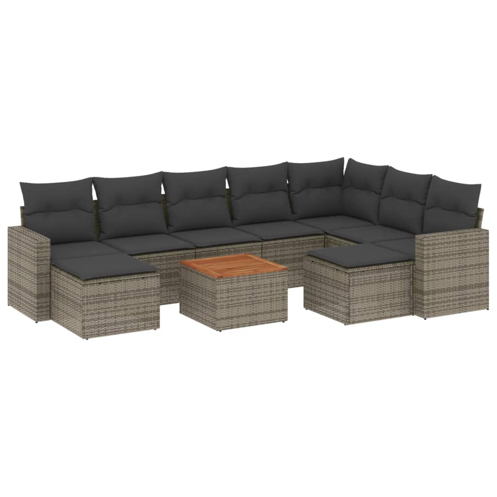 8721102357107_a_en_hd_1 vidaXL 10 Piece Garden Sofa Set with Cushions Grey Poly Rattan - Image 2