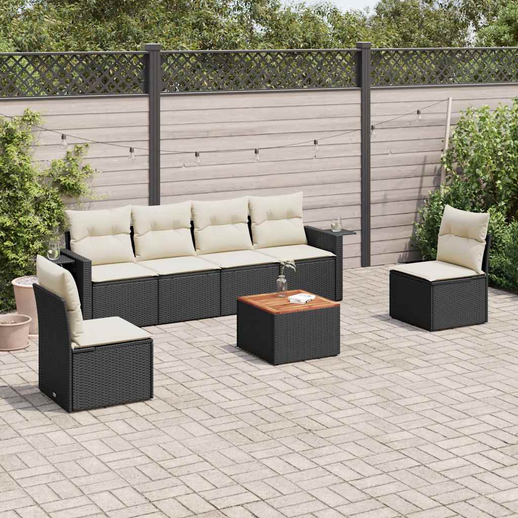 8721102358111_m_en_hd_1 vidaXL 7 Piece Garden Sofa Set with Cushions Black Poly Rattan - Image 1
