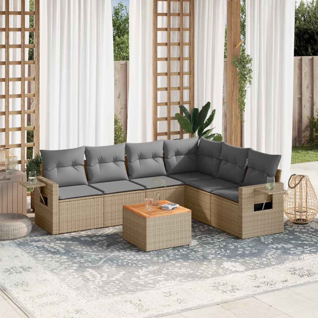 8721102358845_m_en_hd_1 vidaXL 7 Piece Garden Sofa Set with Cushions Mix Beige Poly Rattan - Image 1
