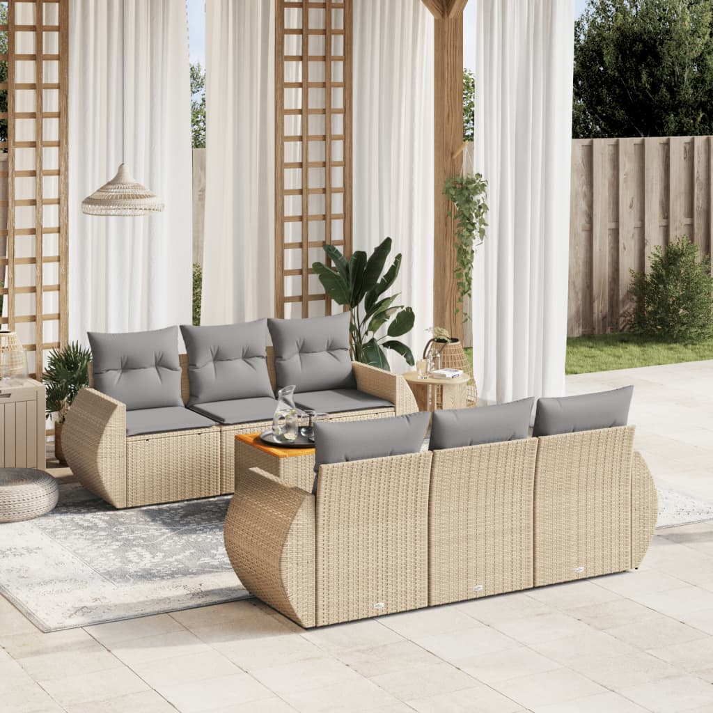 8721102361999_m_en_hd_1 vidaXL 7 Piece Garden Sofa Set with Cushions Beige Poly Rattan - Image 1