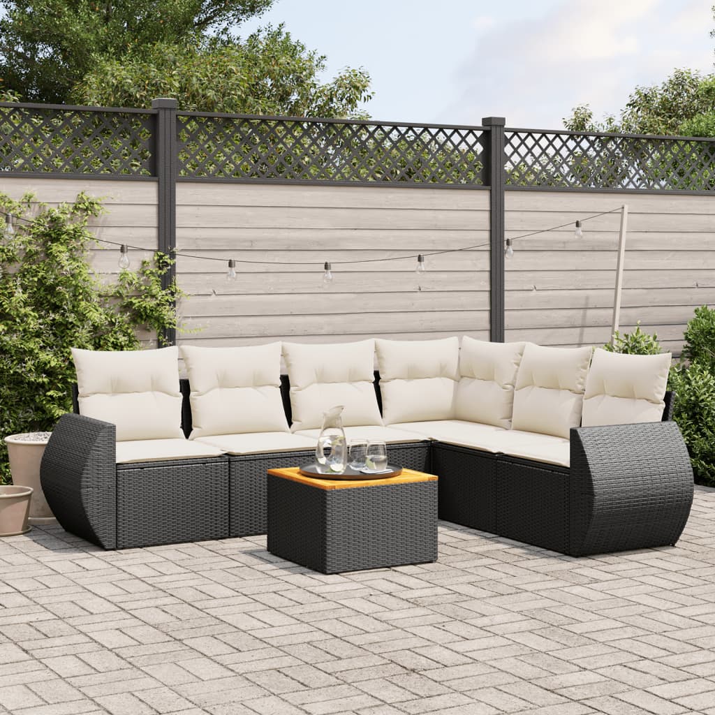 8721102363221_m_en_hd_1 vidaXL 7 Piece Garden Sofa Set with Cushions Black Poly Rattan - Image 1