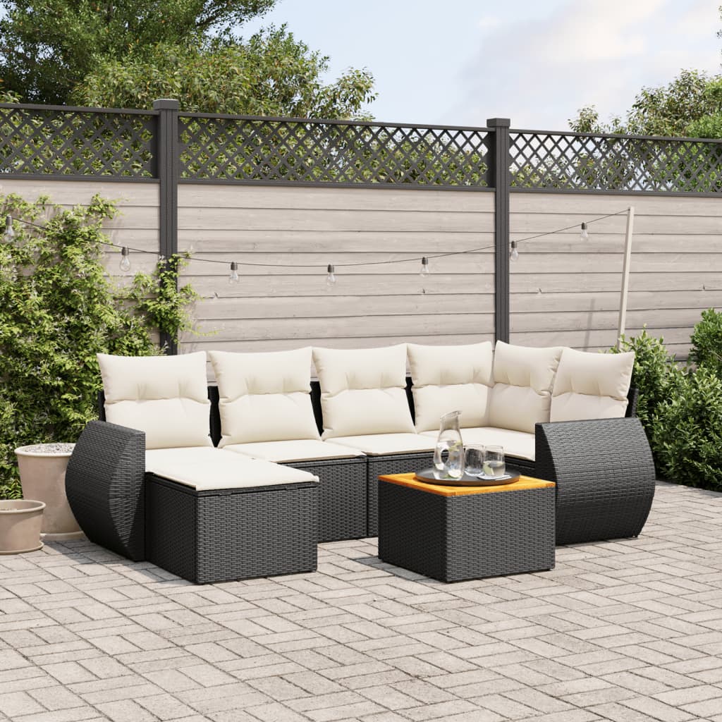 8721102364068_m_en_hd_1 vidaXL 7 Piece Garden Sofa Set with Cushions Black Poly Rattan - Image 1