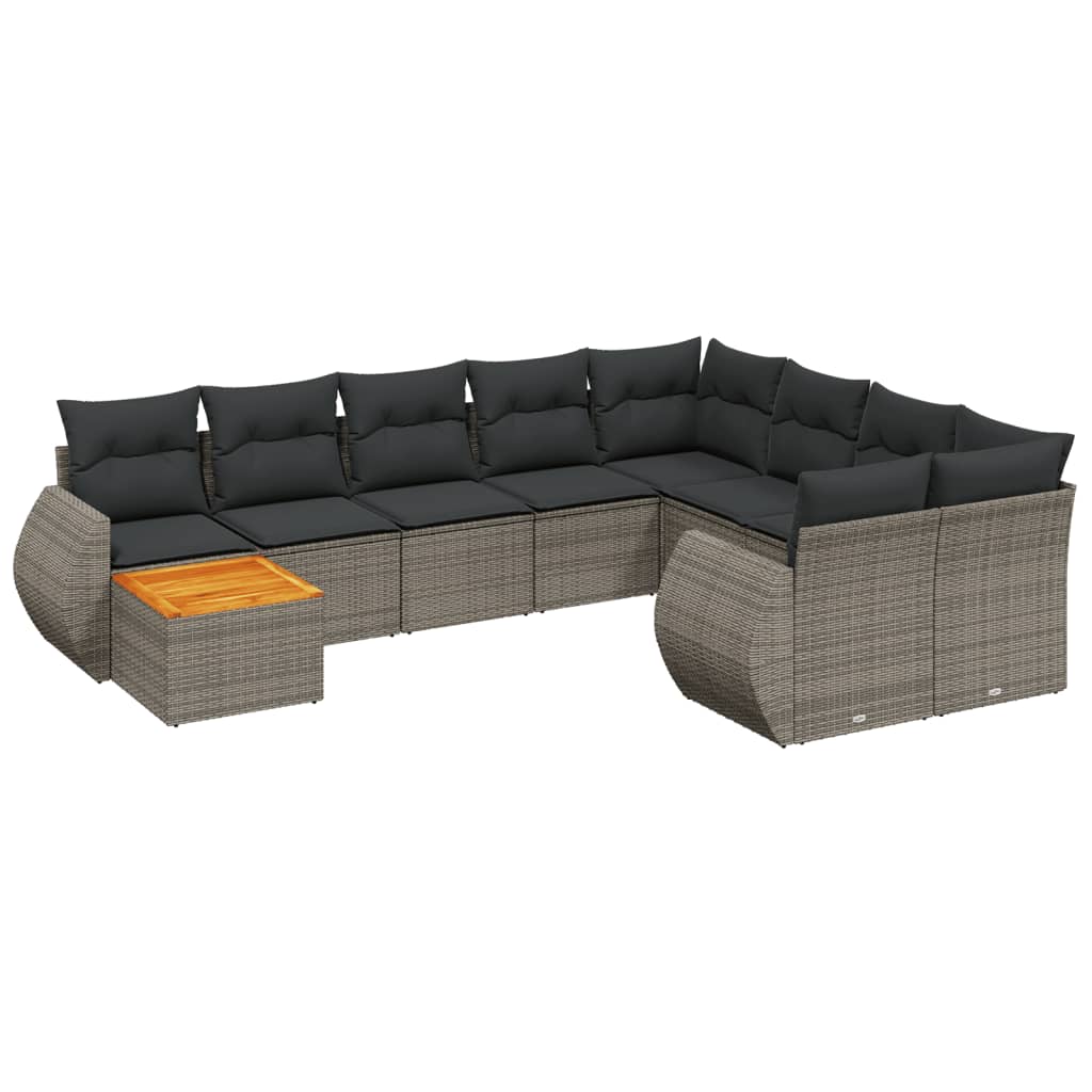 8721102364730_a_en_hd_1 vidaXL 10 Piece Garden Sofa Set with Cushions Grey Poly Rattan - Image 2