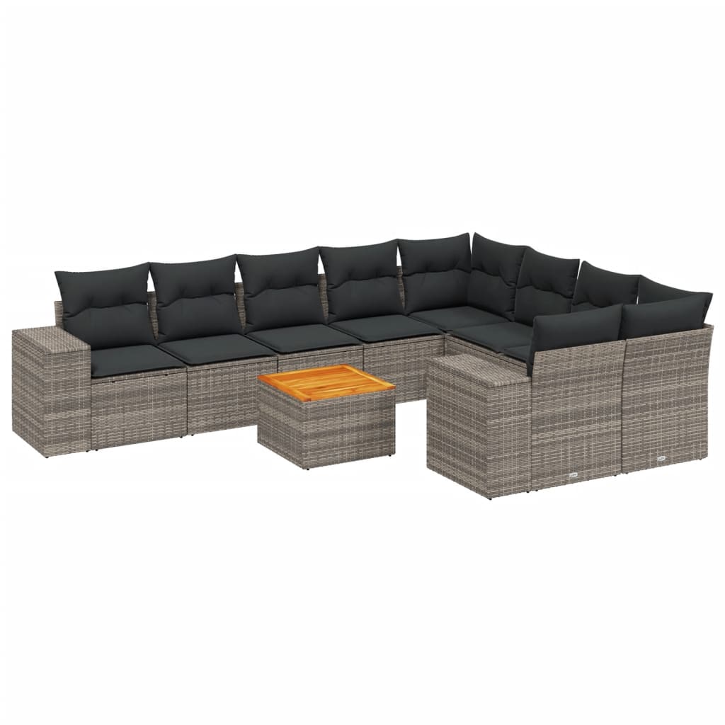 8721102369070_a_en_hd_1 vidaXL 10 Piece Garden Sofa Set with Cushions Grey Poly Rattan - Image 2