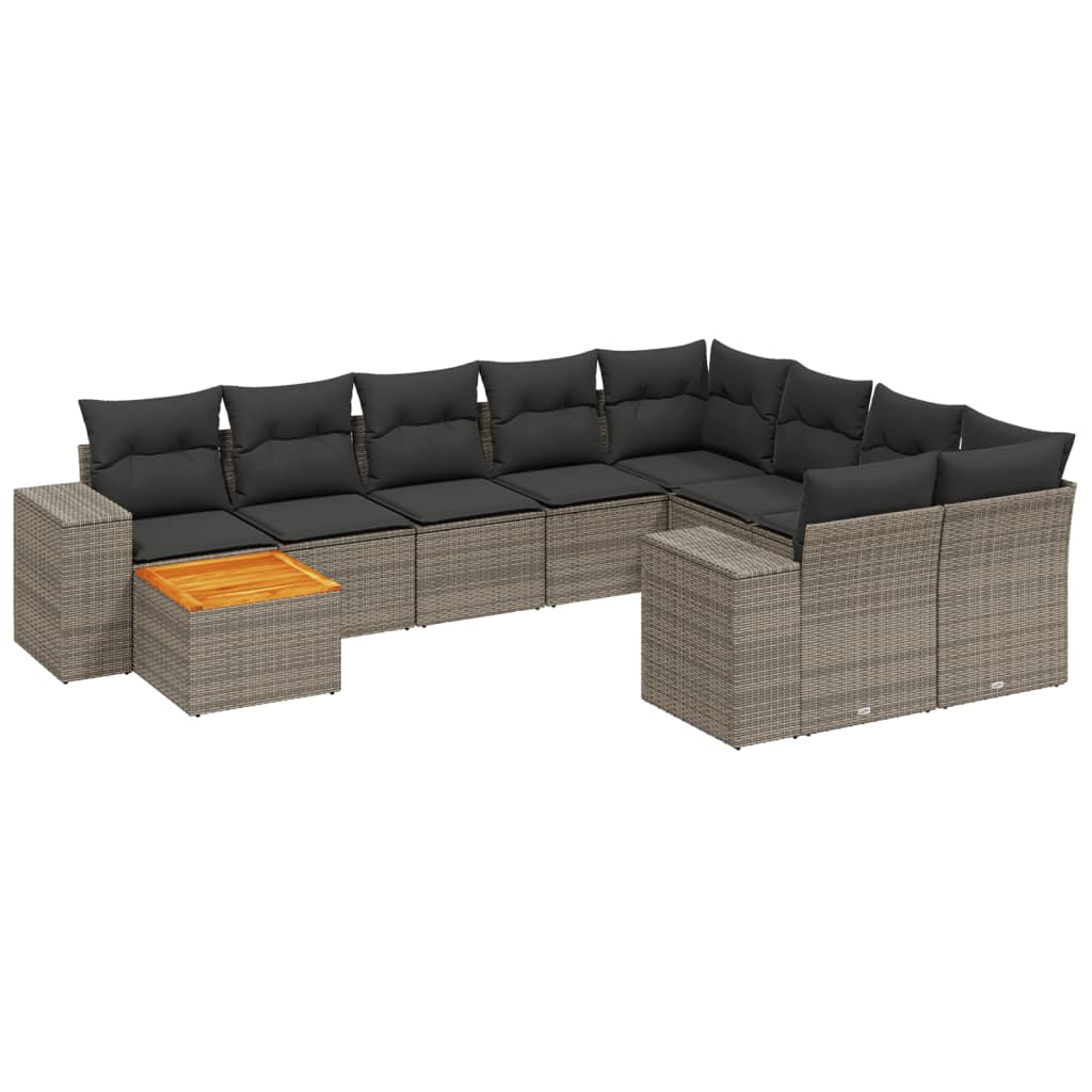 8721102369148_a_en_hd_1 vidaXL 10 Piece Garden Sofa Set with Cushions Grey Poly Rattan - Image 2