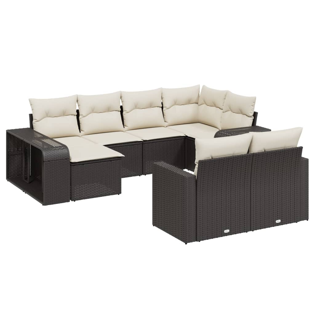 8721102376665_a_en_hd_1 vidaXL 10 Piece Garden Sofa Set with Cushions Black Poly Rattan - Image 2