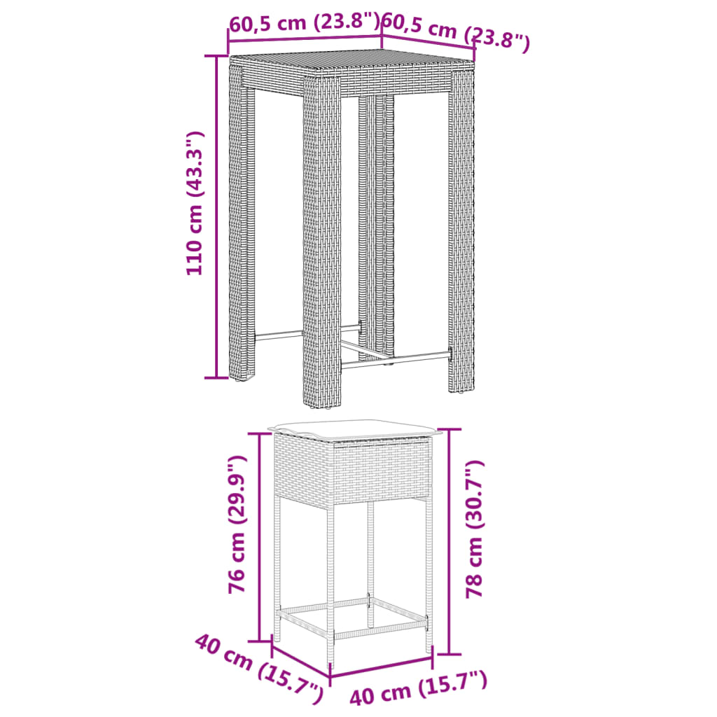 8721102378256_g_en_hd_6 vidaXL 5 Piece Garden Bar Set with Cushions Grey Poly Rattan - Image 8