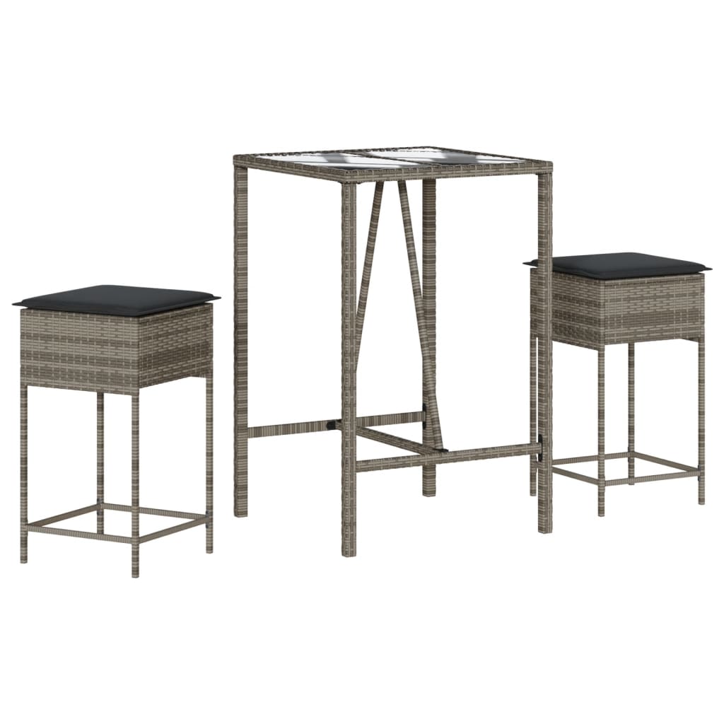 8721102378362_a_en_hd_1 vidaXL 3 Piece Garden Bar Set with Cushions Grey Poly Rattan - Image 2
