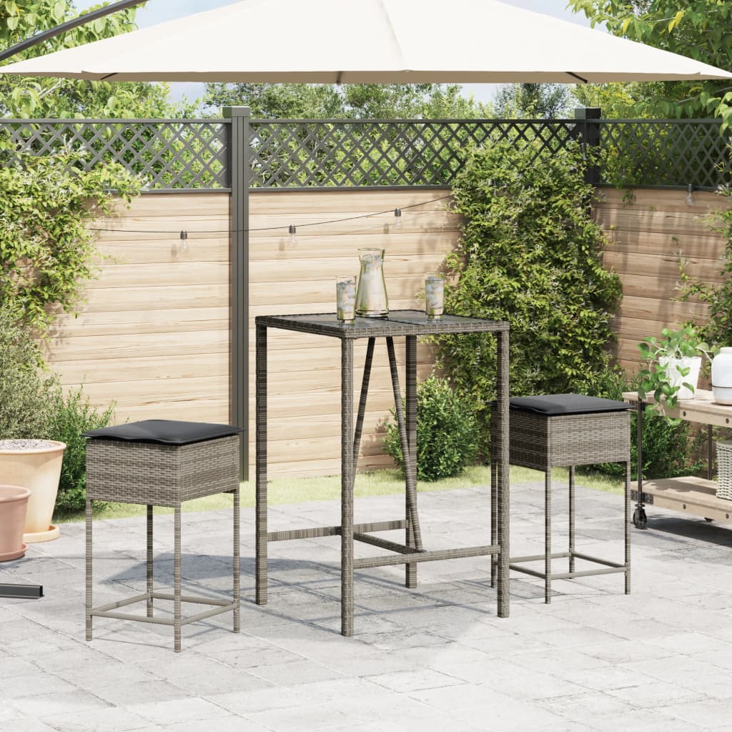 8721102378362_g_en_hd_1 vidaXL 3 Piece Garden Bar Set with Cushions Grey Poly Rattan - Image 3