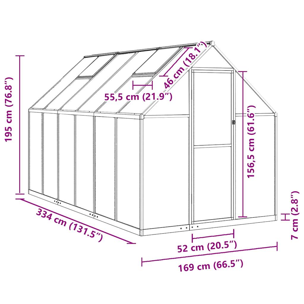 8721102382055_g_en_hd_8 vidaXL Greenhouse with Base Frame Silver 334x169x195 cm Aluminium - Image 10