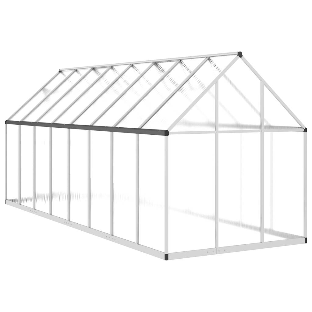 8721102382116_g_en_hd_3 vidaXL Greenhouse with Base Frame Silver 445x169x195 cm Aluminium - Image 5